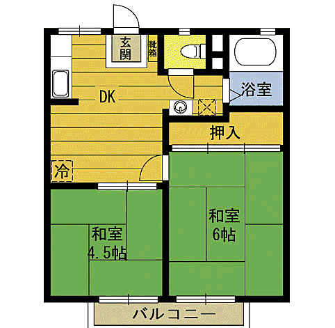 大分県大分市東浜1丁目 牧駅 2DK アパート 賃貸物件詳細