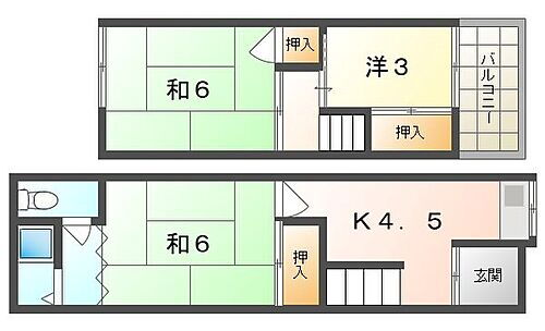 大阪府守口市梶町４丁目 テラスハウス