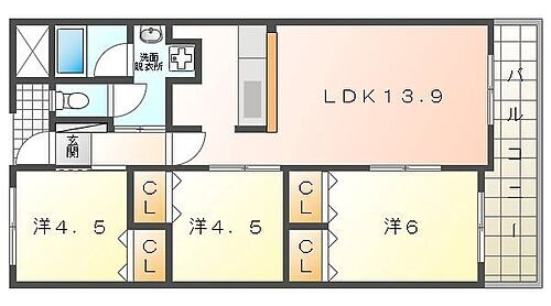 大阪府寝屋川市萱島東1丁目 萱島駅 3LDK マンション 賃貸物件詳細