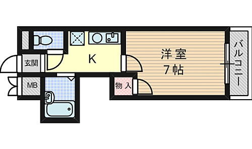 ビアンヌール川西 2階 1K 賃貸物件詳細