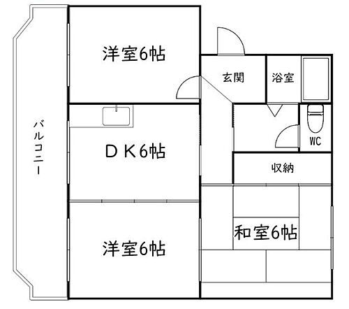 ガーデンハイツ四ツ池 3階 3DK 賃貸物件詳細