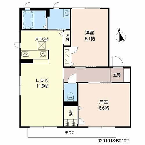 福岡県久留米市合川町 2LDK アパート 賃貸物件詳細