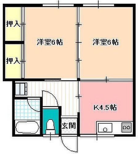 代田コーポ 2階 2K 賃貸物件詳細