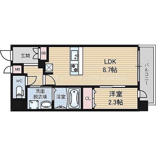 大阪府大阪市中央区船越町2丁目 天満橋駅 1LDK マンション 賃貸物件詳細