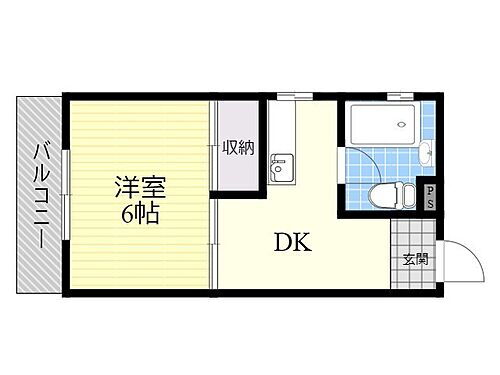 メゾン・ド・中島 2階 1DK 賃貸物件詳細