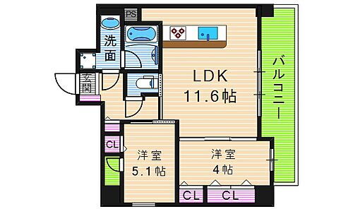 大阪府大阪市天王寺区大道3丁目 寺田町駅 2LDK マンション 賃貸物件詳細