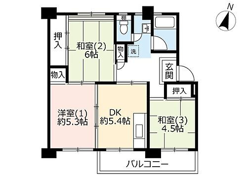 ＵＲ飯島 5階 3DK 賃貸物件詳細
