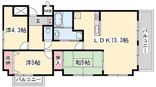 兵庫県姫路市安田1丁目 手柄駅 3LDK マンション 賃貸物件詳細