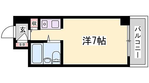 兵庫県姫路市北平野1丁目 野里駅 ワンルーム マンション 賃貸物件詳細
