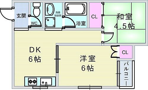 大阪府豊中市北桜塚4丁目 豊中駅 2DK アパート 賃貸物件詳細