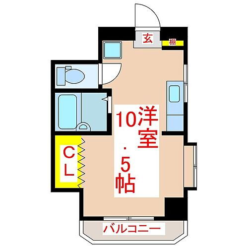 コーポフレスコ 3階 ワンルーム 賃貸物件詳細