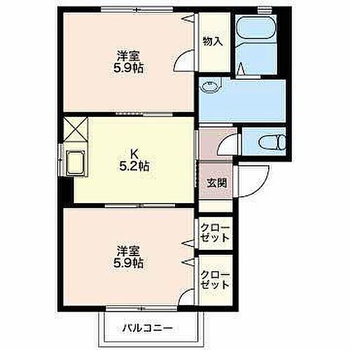 長野県松本市大字里山辺 2K アパート 賃貸物件詳細