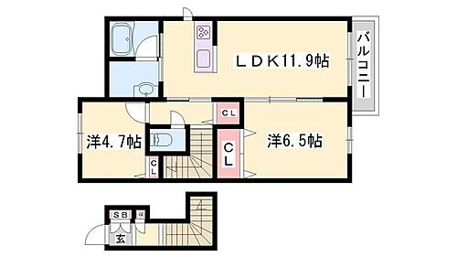 兵庫県加東市天神 小野駅 2LDK アパート 賃貸物件詳細