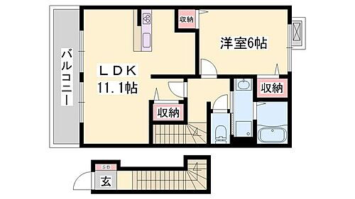 兵庫県姫路市広畑区西蒲田 姫路駅 1LDK アパート 賃貸物件詳細