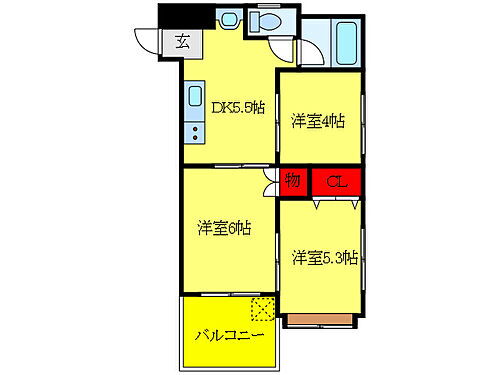 東京都足立区鹿浜３丁目 西新井大師西駅 3DK マンション 賃貸物件詳細