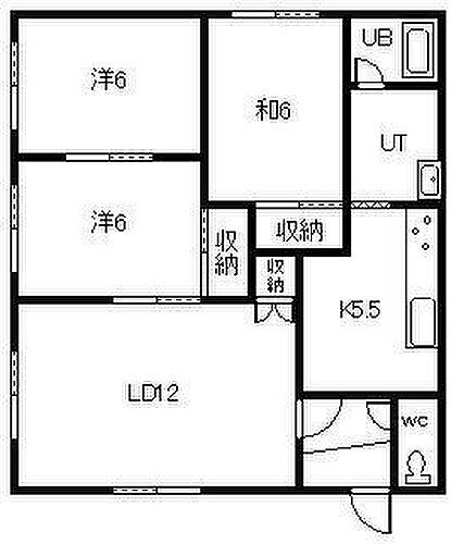 北海道旭川市神居六条15丁目 旭川駅 3LDK アパート 賃貸物件詳細