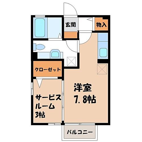 栃木県宇都宮市一条2丁目 東武宇都宮駅 1SK アパート 賃貸物件詳細