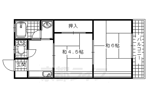 なかとみハイツＡ・Ｂ 1階 2K 賃貸物件詳細