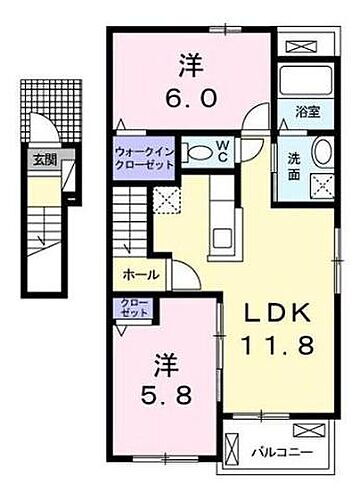 広島県福山市箕島町 東福山駅 2LDK アパート 賃貸物件詳細