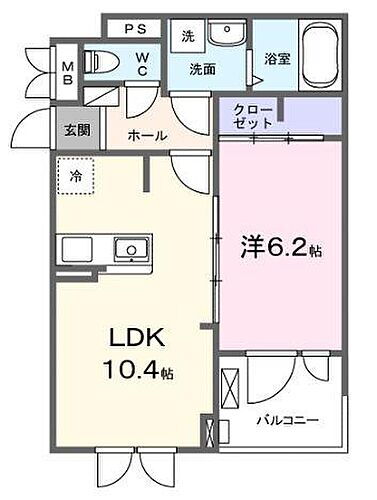 広島県福山市木之庄町3丁目 福山駅 1LDK アパート 賃貸物件詳細