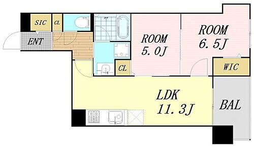 ＩＢＣ　Ｒｅｓｉｄｅｎｃｅ　Ｗｅｓｔ 5階 2LDK 賃貸物件詳細