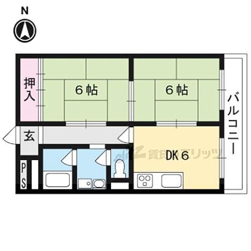 京都府京都市北区西賀茂柿ノ木町 北大路駅 2DK マンション 賃貸物件詳細