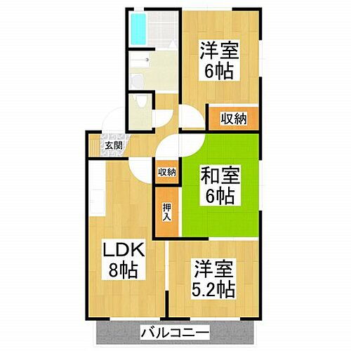 ハイツオカダ 2階 3LDK 賃貸物件詳細