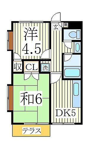 千葉県流山市西松ケ丘1丁目 南柏駅 2DK アパート 賃貸物件詳細