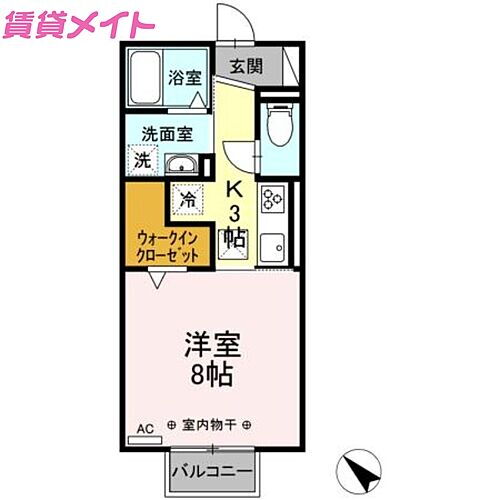 三重県四日市市大字羽津戊 霞ヶ浦駅 1K アパート 賃貸物件詳細