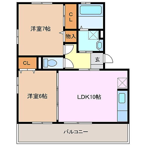 三重県四日市市伊倉2丁目 中川原駅 2LDK アパート 賃貸物件詳細