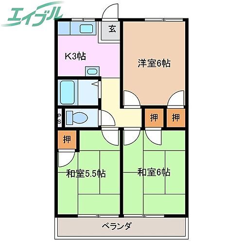 三重県四日市市浜一色町 阿倉川駅 3DK マンション 賃貸物件詳細