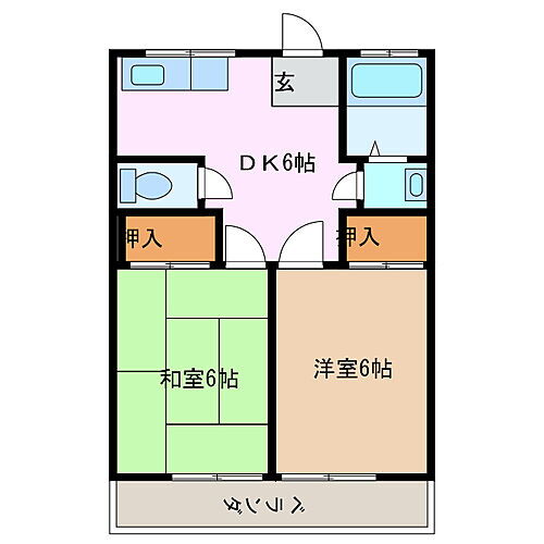 コーポ東野 2階 2DK 賃貸物件詳細