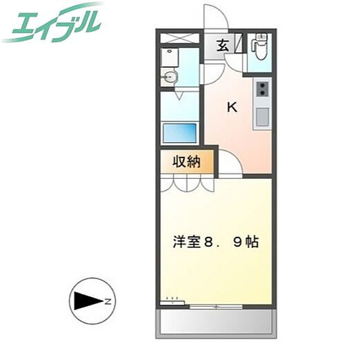 三重県津市庄田町 1K アパート 賃貸物件詳細
