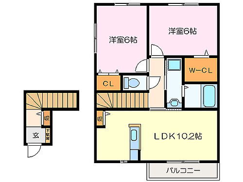 三重県松阪市上川町 徳和駅 2LDK アパート 賃貸物件詳細