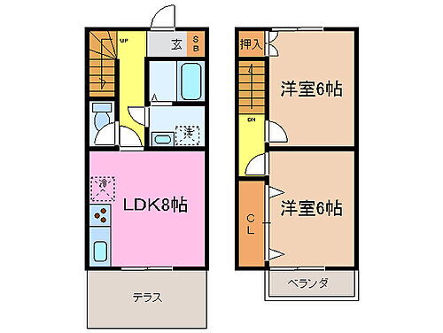 三重県松阪市嬉野中川町 伊勢中川駅 2LDK アパート 賃貸物件詳細