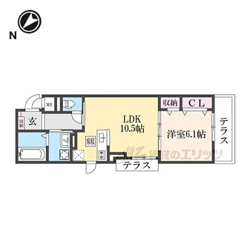 滋賀県彦根市立花町 彦根駅 1LDK アパート 賃貸物件詳細