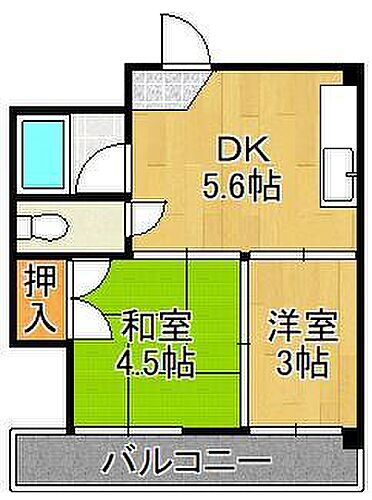 Ｔビル 3階 2DK 賃貸物件詳細