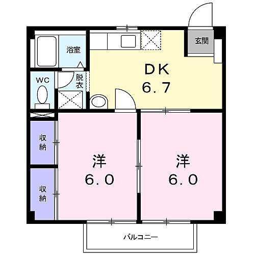 ニューシティ中庄 1階 2DK 賃貸物件詳細