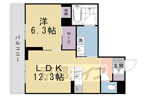 ＨＡＢＩＴＥＲ　御所西（アビテ　ゴショニシ） 2階 1LDK 賃貸物件詳細