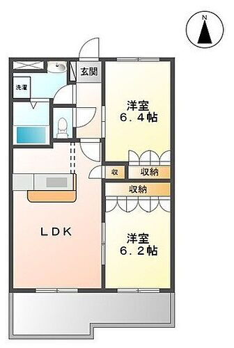 プランドール 2階 2LDK 賃貸物件詳細