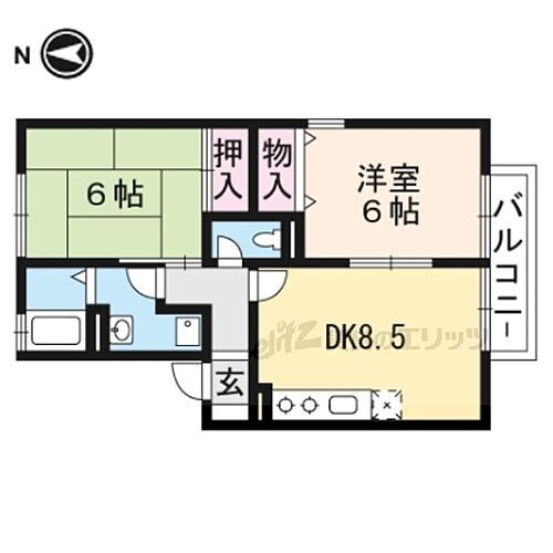 滋賀県守山市今宿2丁目 守山駅 2DK アパート 賃貸物件詳細