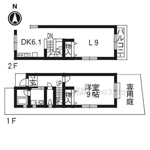 京都府長岡京市天神3丁目 長岡天神駅 1LDK 一戸建て 賃貸物件詳細