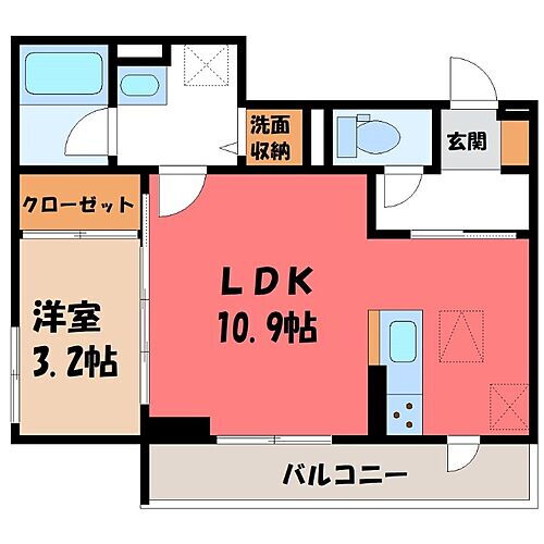 栃木県小山市駅東通り2丁目 小山駅 1LDK アパート 賃貸物件詳細