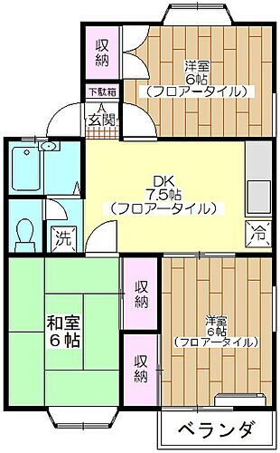 アネックスセンターフィールドＡ棟 2階 3DK 賃貸物件詳細