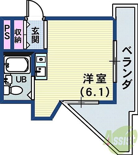 兵庫県神戸市中央区中山手通6丁目7-22 元町駅 ワンルーム マンション 賃貸物件詳細