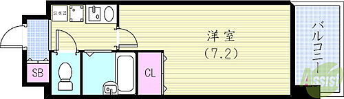 エスリード三宮 4階 1K 賃貸物件詳細