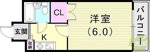 神戸六甲ヒルズ 4階 1K 賃貸物件詳細