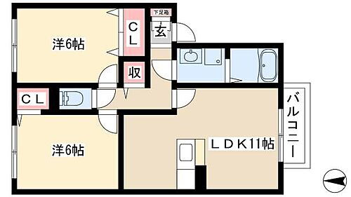 レクスト上野 2階 2LDK 賃貸物件詳細