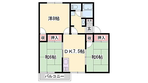 兵庫県加古川市加古川町北在家 尾上の松駅 3DK アパート 賃貸物件詳細