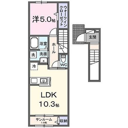 フォレスト　コート　網干 2階 1LDK 賃貸物件詳細